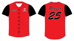 Uniformes de béisbol en blanco liso Hip Hop Hipster béisbol Jersey botón abajo camisas uniformes deportivos hombres - Product Image 4