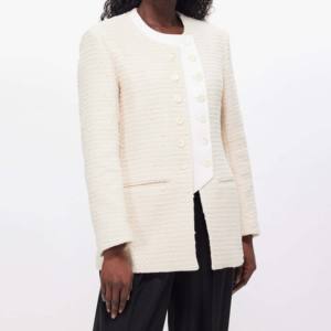 Chaqueta corta de lana transpirable para mujer, abrigo ecológico a prueba de viento - Product Image 1