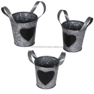 Nouvel ensemble de seaux de pot de fleurs et de jardin en métal galvanisé ovale parfait pour les décorations de jardin et d'extérieur plantes et fleurs - Product Image 6