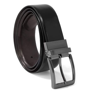 Nouveau design de luxe à la mode Ceintures en cuir pour hommes Couleur solide Coupe-vent Ceintures en cuir de style tendance pour hommes - Product Image 1