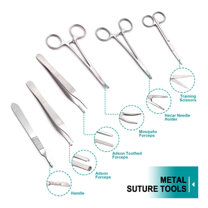 Kits de Práctica para Estudiantes Profesionales, Juegos de Instrumentos Quirúrgicos para Uso Clínico en Hospitales Médicos, Hechos con Acero Quirúrgico - Product Image 2