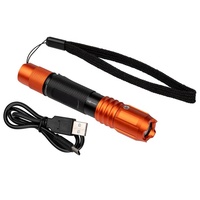 Luz de bolsillo LED impermeable recargable con cordón