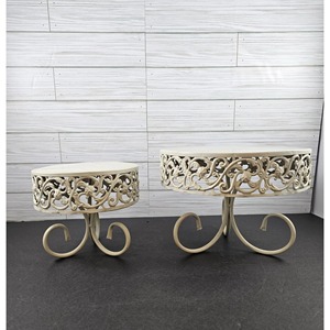 ที่วางเค้กทำจากไม้และเรซิ่นที่ตกแต่งอย่างหรูหราแท่นวางขนมหวานสำหรับงานเลี้ยงวันเกิดงานแต่งงานและห้องครัวในบ้านแบบทันสมัยใช้จากอินเดีย - Product Image 3