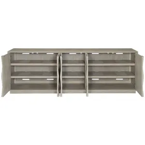 Console multimédia moderne - Bois gris texturé avec design contemporain - Product Image 3
