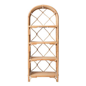 Estante hecho de materiales naturales, personalizable en tamaño bajo petición, ecológico, duradero y elegante de ratán. - Product Image 1