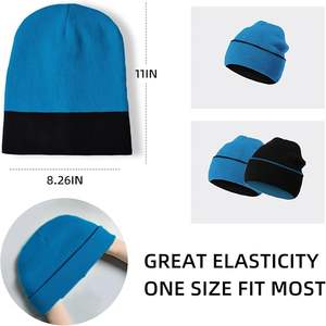 Gorro de invierno de lana acanalada moderno, gorro de punto grueso unisex, diseño suave y cómodo, ideal para el trabajo al aire libre y el uso diario en invierno - Product Image 5