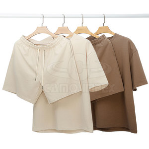 Best Selling <b>Men</b> Adult Summer <b>Short</b> Sets with <b>Long</b> Sleeves Custom Design & Fashionable Solid Pattern Breathable Polyester/Cotton - Product Image 2