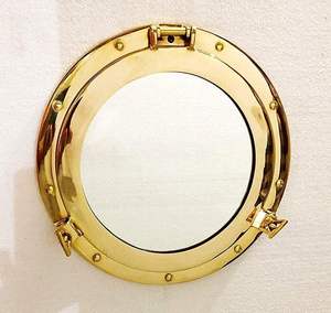 Décoration murale ronde en aluminium noir et gris rustique, style nautique traditionnel, cadeau moderne - Product Image 2