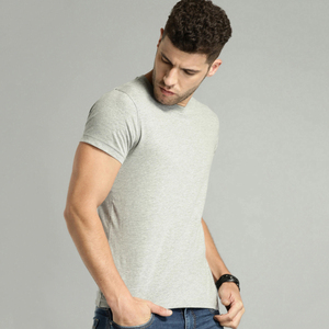 T-shirt personnalisé Sérigraphie Logo Doux 100% Coton T-shirt personnalisé Plus Size Blank 180 GSM T-Shirts Hommes T-shirt uni pour hommes - Product Image 4