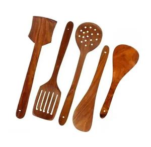 Juego de utensilios de cocina de nuez de alta calidad, 5 uds., juego de espátula de madera, cuchara sólida, utensilios de cocina, utensilios de cocina. - Product Image 1