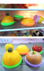 Lot de 4 mini-couvercles extensibles en <span class=keywords><strong>silicone</strong></span> réutilisables et durables pour la conservation des aliments et des fruits au réfrigérateur - Product Image 6
