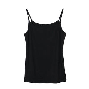 Camisola de algodón de Color sólido para mujer, camisetas sin mangas elásticas, ropa para correr, Camisetas interiores, camisola ajustada para mujer - Product Image 2