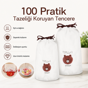 Mucit Home – Lot de 100 couvercles pratiques pour pots et assiettes, couvercles multi-usages pour aliments, pour une fraîcheur longue durée - Product Image 2