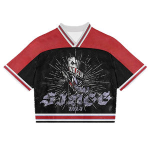 Vente en gros personnalisé de haute qualité OEM ODM Streetwear Style Hommes Football Américain Maillot Style Vintage Surdimensionné Séchage Rapide - Product Image 6