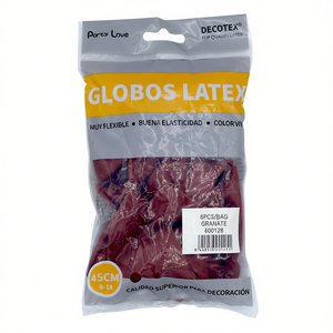 Globos de Látex Party Love 45Cm Granate R18 Paquete de 6 Piezas Decorativas - Product Image 2