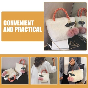 Fluffy Soft Plush Lady Hand Bags Autumn and Winter Fashion Large Faux <b>Fur</b> Women's Tote Bag - Product Image 3