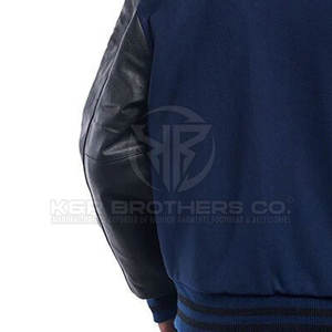 Veste universitaire élégante pour hommes Blouson aviateur à manches en cuir pour l'école et le collège Vêtements d'équipe et mode de rue - Product Image 5