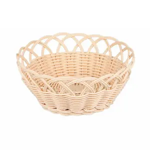 Bol en rotin de qualité exclusive en matériau naturel avec forme et taille personnalisées, parfait pour les fruits et la salade dans les articles de restaurant - Product Image 3