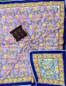 Tela estampada a mano de algodón puro con colores orgánicos en algodón lateral ECOLÓGICO con estampado en ambos lados AC edredones dohar 60,90 - Product Image 3