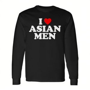 T-shirt a maniche lunghe I Love Asian Men - Product Image 2