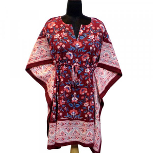 Best Selling Products <b>Kaftan</b> Women Free Size 100% Cotton Hand Block Printed Beautiful Beach <b>Kaftans</b> for Sale at Best Price - Product Image 5