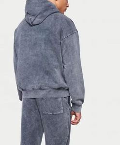 Latest Winter Acid Wash Tracksuit for Men Wholesale Customized Design with Hooded Collar Top Selling Solid Patterns - Product Image 3