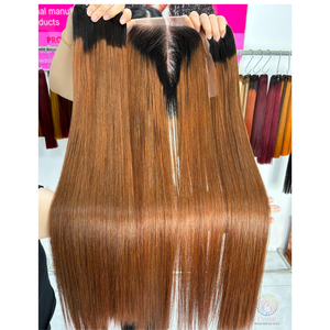 Cabello virgen de alta calidad 100% Cabello Remy Venta al por mayor Paquetes de cabello liso de hueso vietnamita Trama Gran stock - Product Image 2