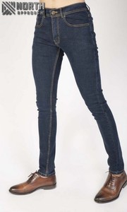 <b>Men's</b> New Design Autumn/Winter Washed Breathable Cotton Quick Dry <b>Jeans</b> Front Zip Button <b>Drawstring</b> Closure Multiple Colors Plus - Product Image 4