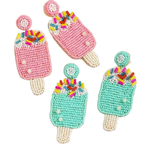 ต่างหูปักลายดินสอลูกปัดแบบยาวสไตล์วินเทจต่างหูแบบสั่งทำ - Product Image 3