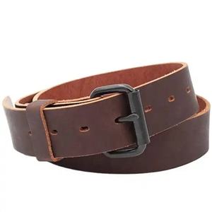 Ceinture en cuir de vachette véritable pour homme avec boucle en alliage-Design décontracté personnalisable - Product Image 4