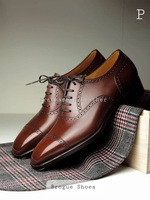 Richelieu en cuir de qualité pour l'exportation Design de luxe Chaussures habillées Réunion de bureau Réunion du conseil d'administration Disponible Quantité en vrac Chaussures en cuir véritable
