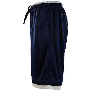 Customizable <b>Men's</b> Blue Basketball <b>Shorts</b> <b>Elastic</b> <b>Waist</b> Quick Dry Breathable Eco-Friendly Polyester Mesh Sublimated Solid - Product Image 3