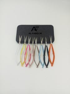 Custom Colors Eyelash Eyebrow <b>Makeup</b> <b>Scissors</b> Spring-Loaded Sharp Straight Curved Blades Sustainable Stainless Steel Laser Logo - Product Image 5