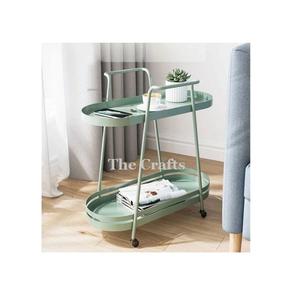 Carrito de hierro de color blanco y azul para servir, carrito de comida hecho a mano de diferentes colores para uso en utensilios de cocina - Product Image 6