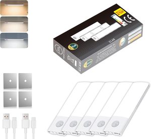 Clar-hiện đại dưới tủ <span class=keywords><strong>Led</strong></span> cảm biến ánh sáng lên không dây có thể sạc lại từ tính chiếu sáng cho tủ quần áo nhà bếp 10 20 30 40 cm - Product Image 1