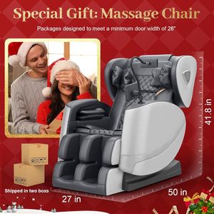 Sillón de Masaje de Cuerpo Completo con Gravedad Cero, Modos de Escaneo Corporal, Calor Lumbar, Aplicación Bluetooth, Carga Inalámbrica y Reposapiés - Product Image 2