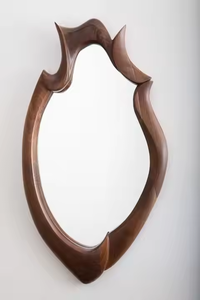 Marco de espejo de pared de madera maciza con diseño artístico único y atractivo rústico perfecto para cualquier decoración del hogar de Azora Industries - Product Image 4