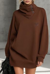 เสื้อสเวตเชิ้ตคอกลมสีกรมท่าแบบยูนิเซ็กซ์ ทรงปกติ ผ้าฝ้ายถักแบบเรียบง่าย ใส่สบาย เป็นมิตรกับสิ่งแวดล้อม เหมาะสำหรับฤดูหนาว - Product Image 2