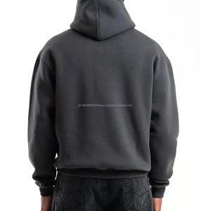 Ensemble de survêtement décontracté pour homme en coton 100%  pour les sports d'hiver, logo personnalisé, ensemble de sweat-shirt à capuche 2 pièces unisexe - Product Image 4