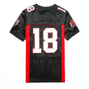 เสื้อเจอร์ซีย์อเมริกันฟุตบอลพร้อมแขนลายทางแบบคลาสสิกเสื้อทีมฟุตบอลแบบกำหนดเองมีตัวเลขการถ่ายโอนความร้อน - Product Image 2