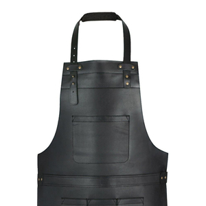 Tabliers en cuir résistants de qualité de la meilleure qualité pour la cuisine/tabliers réglables faits professionnels en cuir de vachette - Product Image 3