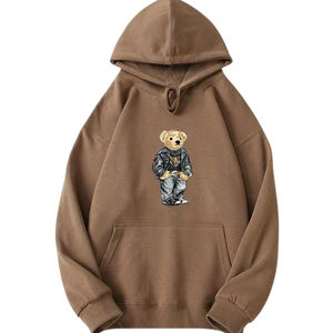 เสื้อฮู้ดลายหมีแบบยูนิเซ็กซ์ พรีเมียม ทันสมัย สวมใส่สบาย ผ้าเนื้อนุ่ม อุ่นสบาย สไตล์ลำลอง สตรีทแวร์ แฟชั่น ทรงโอเวอร์ไซส์ - Product Image 4