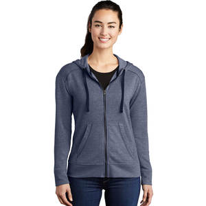 Sweat à capuche de sport pour femme, personnalisable avec logo, à cordon de serrage, entièrement zippé, doublure en coton, séchage rapide - Product Image 4