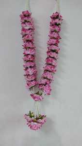 Guirnalda Rosa Jaimala Varmala para novio y novia, guirnalda de flores artificiales hechas a mano para novio y novia, accesorios de boda - Product Image 5