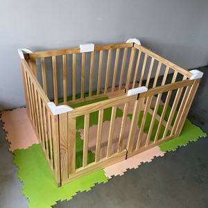Corralito de pino gris moderno personalizable Cuna de bebé Corralito versátil para niños para dormitorio Sala de estar Reunión Requisitos del cliente - Product Image 2