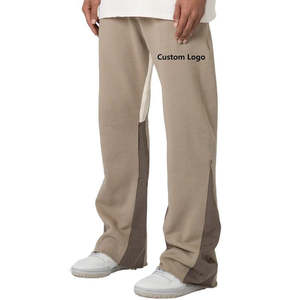 Pantalons de survêtement baggy à jambe droite en coton 100% de haute qualité, lavage à l'acide délavé personnalisé, style vintage, impression personnalisée pour hommes - Product Image 4