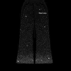 Conjuntos de ropa urbana de invierno personalizados para hombre con cremallera completa, logotipo en blanco, pedrería ácida reflectante, 100% algodón polar transpirable de 330 g/m² - Product Image 3