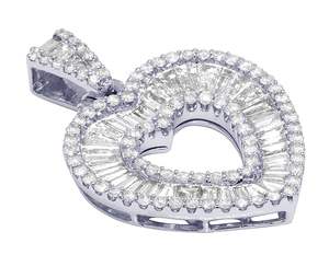 Pendentif en forme de cœur creux en argent 925 plaqué or et moissanite personnalisé pour femmes - Product Image 2