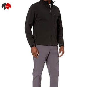 Abrigo de invierno de concha suave de tamaño personalizado para hombre con cierre reversible con cremallera patrón sólido con capucha servicio OEM disponible - Product Image 4