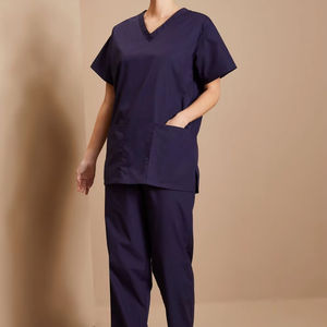 ชุดยูนิฟอร์มโรงพยาบาลแบบสั้น แขนสั้น ผ้าคอตตอน/โพลีเอสเตอร์ผสม ไซส์ใหญ่ แบบยูนิเซ็กซ์ รับออกแบบโลโก้ คอวี หลายสี ขายส่ง - Product Image 5